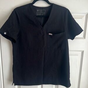 FIGS: Catarina One-Pocket Scrub Top™ (M) black